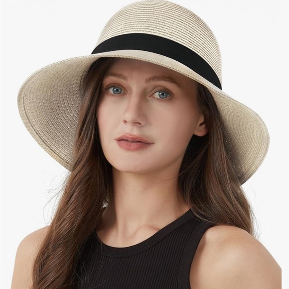 Chic Women's Hat with Black Ribbon Bow - Picture 4 of 13